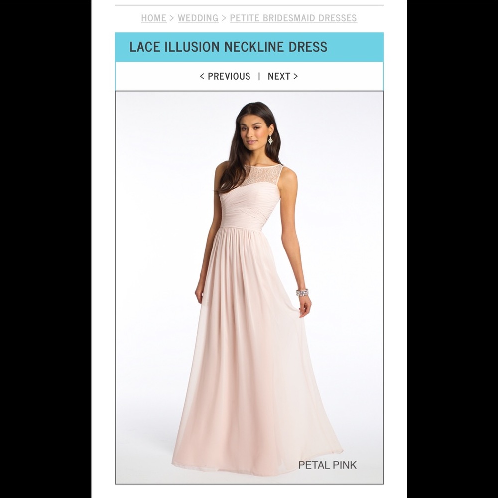 Camille La Vie Lace Illusion Neckline Petal Pink 0